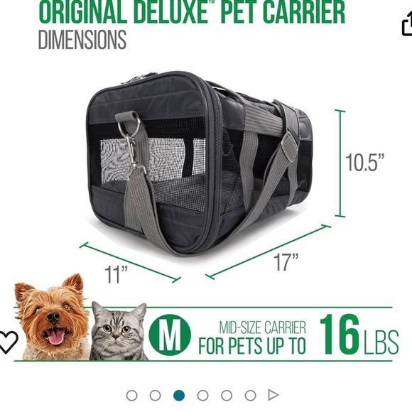Sherpa Original Deluxe Pet Carrier Medium - Picture 3 of 8